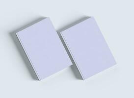 cubrir libro blanco color realista textura prestados por 3d software foto