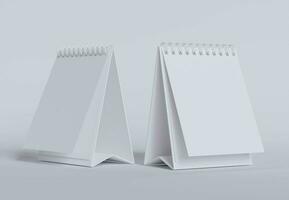 Desk Calender white color and realistic textures photo