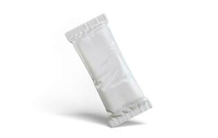 Protein bar package white color rendered with 3D software photo