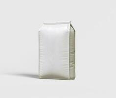 Pouch packaging white color and craft paper or cartoon realistic texture photo