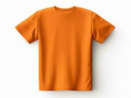 isolated opened orange t-shirt photo