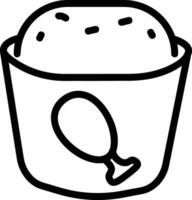 Bucket icon symbol vector image. Illustration of the bucket cleaning equipment washing outline design image. EPS 10