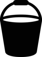 Bucket icon symbol vector image. Illustration of the bucket cleaning equipment washing outline design image. EPS 10