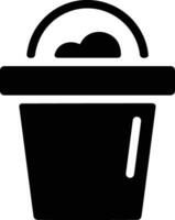 Bucket icon symbol vector image. Illustration of the bucket cleaning equipment washing outline design image. EPS 10