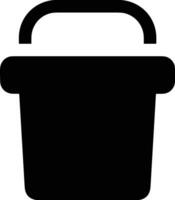 Bucket icon symbol vector image. Illustration of the bucket cleaning equipment washing outline design image. EPS 10