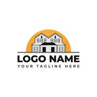 villa logo design vector.Real estate vector logo. detail