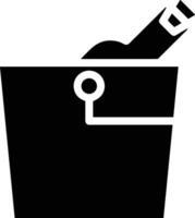 Bucket icon symbol vector image. Illustration of the bucket cleaning equipment washing outline design image. EPS 10