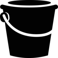 Bucket icon symbol vector image. Illustration of the bucket cleaning equipment washing outline design image. EPS 10