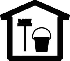 Bucket icon symbol vector image. Illustration of the bucket cleaning equipment washing outline design image. EPS 10