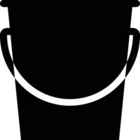 Bucket icon symbol vector image. Illustration of the bucket cleaning equipment washing outline design image. EPS 10