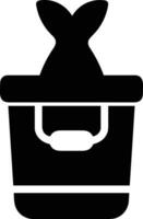 Bucket icon symbol vector image. Illustration of the bucket cleaning equipment washing outline design image. EPS 10