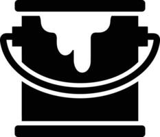 Bucket icon symbol vector image. Illustration of the bucket cleaning equipment washing outline design image. EPS 10