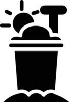 Bucket icon symbol vector image. Illustration of the bucket cleaning equipment washing outline design image. EPS 10