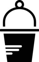 Bucket icon symbol vector image. Illustration of the bucket cleaning equipment washing outline design image. EPS 10