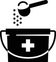 Bucket icon symbol vector image. Illustration of the bucket cleaning equipment washing outline design image. EPS 10