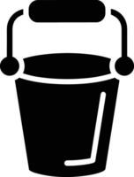 Bucket icon symbol vector image. Illustration of the bucket cleaning equipment washing outline design image. EPS 10