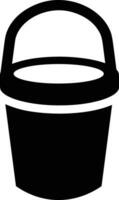 Bucket icon symbol vector image. Illustration of the bucket cleaning equipment washing outline design image. EPS 10