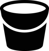 Bucket icon symbol vector image. Illustration of the bucket cleaning equipment washing outline design image. EPS 10