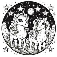 unicornio colorante paginas dibujos animados estilo foto