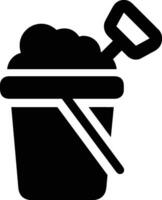 Bucket icon symbol vector image. Illustration of the bucket cleaning equipment washing outline design image. EPS 10