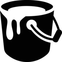 Bucket icon symbol vector image. Illustration of the bucket cleaning equipment washing outline design image. EPS 10