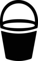 Bucket icon symbol vector image. Illustration of the bucket cleaning equipment washing outline design image. EPS 10