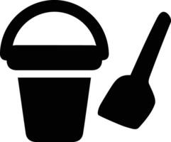 Bucket icon symbol vector image. Illustration of the bucket cleaning equipment washing outline design image. EPS 10