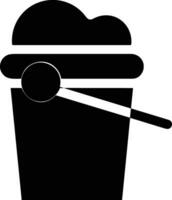 Bucket icon symbol vector image. Illustration of the bucket cleaning equipment washing outline design image. EPS 10