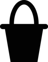 Bucket icon symbol vector image. Illustration of the bucket cleaning equipment washing outline design image. EPS 10