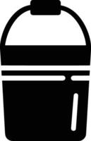 Bucket icon symbol vector image. Illustration of the bucket cleaning equipment washing outline design image. EPS 10