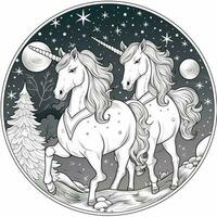 Unicorn Coloring Pages Cartoon Style photo