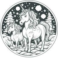 Unicorn Coloring Pages Cartoon Style photo