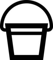 Bucket icon symbol vector image. Illustration of the bucket cleaning equipment washing outline design image. EPS 10