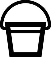 Bucket icon symbol vector image. Illustration of the bucket cleaning equipment washing outline design image. EPS 10