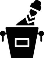 Bucket icon symbol vector image. Illustration of the bucket cleaning equipment washing outline design image. EPS 10