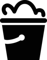 Bucket icon symbol vector image. Illustration of the bucket cleaning equipment washing outline design image. EPS 10