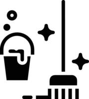 Bucket icon symbol vector image. Illustration of the bucket cleaning equipment washing outline design image. EPS 10