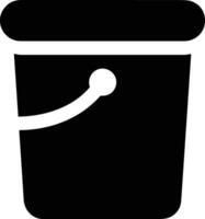 Bucket icon symbol vector image. Illustration of the bucket cleaning equipment washing outline design image. EPS 10