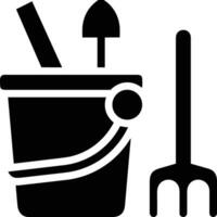 Bucket icon symbol vector image. Illustration of the bucket cleaning equipment washing outline design image. EPS 10