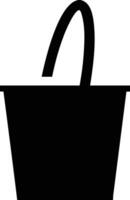 Bucket icon symbol vector image. Illustration of the bucket cleaning equipment washing outline design image. EPS 10