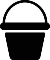 Bucket icon symbol vector image. Illustration of the bucket cleaning equipment washing outline design image. EPS 10