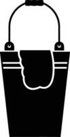 Bucket icon symbol vector image. Illustration of the bucket cleaning equipment washing outline design image. EPS 10