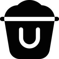 Bucket icon symbol vector image. Illustration of the bucket cleaning equipment washing outline design image. EPS 10
