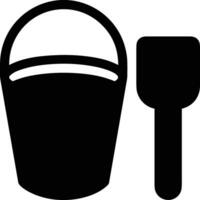 Bucket icon symbol vector image. Illustration of the bucket cleaning equipment washing outline design image. EPS 10