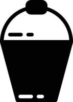 Bucket icon symbol vector image. Illustration of the bucket cleaning equipment washing outline design image. EPS 10