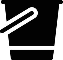 Bucket icon symbol vector image. Illustration of the bucket cleaning equipment washing outline design image. EPS 10