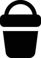 Bucket icon symbol vector image. Illustration of the bucket cleaning equipment washing outline design image. EPS 10