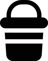 Bucket icon symbol vector image. Illustration of the bucket cleaning equipment washing outline design image. EPS 10