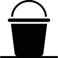 Bucket icon symbol vector image. Illustration of the bucket cleaning equipment washing outline design image. EPS 10