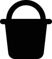 Bucket icon symbol vector image. Illustration of the bucket cleaning equipment washing outline design image. EPS 10